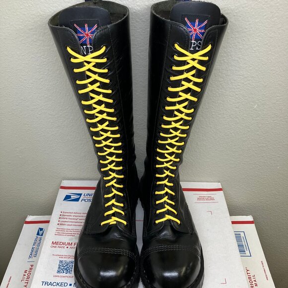 England Steel Toe NPS boots Wmns. US 8.5 solovair 20-eye gripfast dr. martens oi - Picture 11 of 16